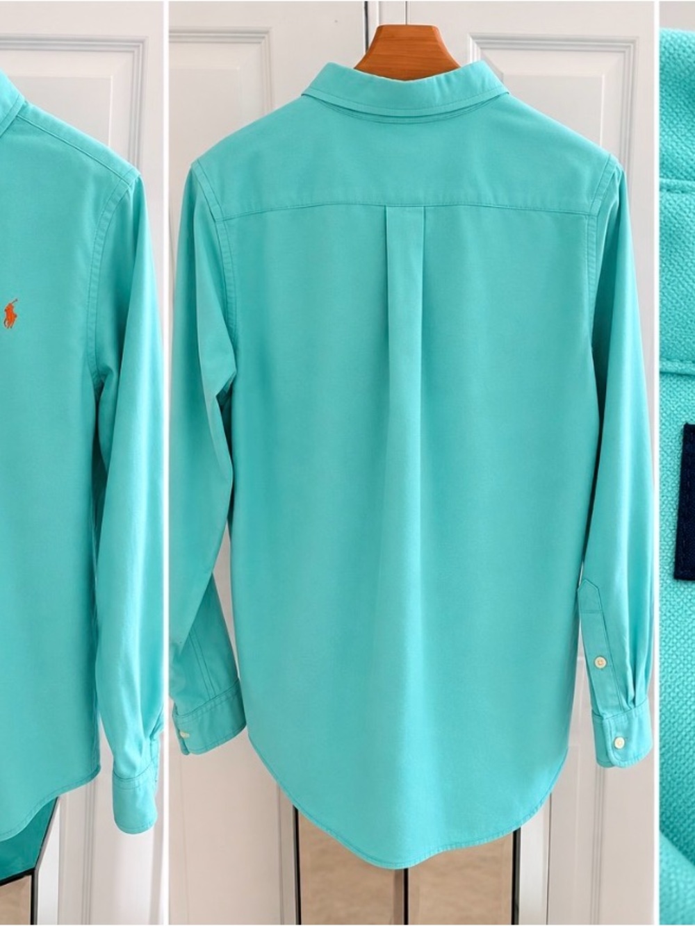 Ralph Lauren Girls' Button-Down Shirt in Aqua